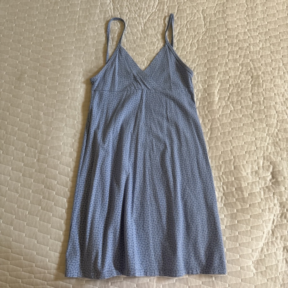 Brandy Melville Blue and White Floral Dress